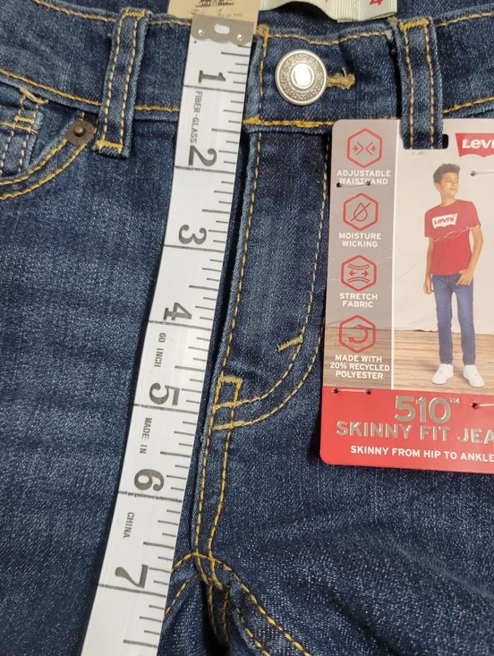 Levi's 510 NWT Skinny Fit Jeans Kids Size 4. - Picture 10 of 11